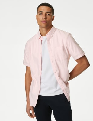 

Mens M&S Collection Bügelleichtes Oxford-Hemd aus reiner Baumwolle - Light Pink, Light Pink
