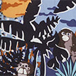 Jungle Print Shirt, PURPLE MIX, swatch
