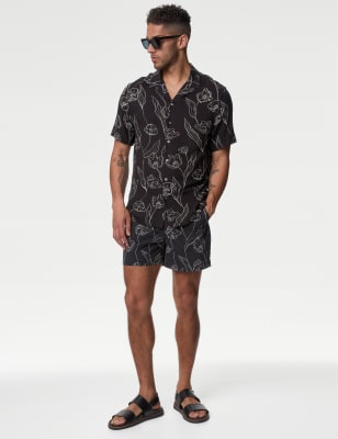 

Mens Autograph Easy Iron Floral Print Shirt - Black Mix, Black Mix