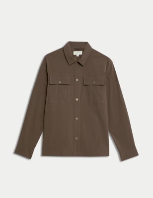 

Mens Autograph Cotton Rich Overshirt - Mole, Mole