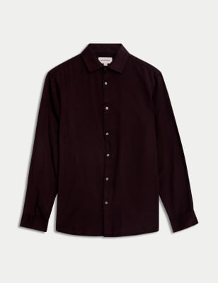 

Mens Autograph Garment Dyed Tencel Shirt - Raisin, Raisin