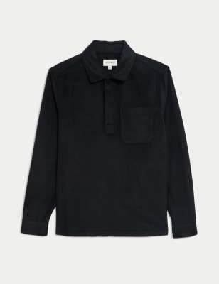 

Mens Autograph Wool Blend Overhead Shirt - Black, Black