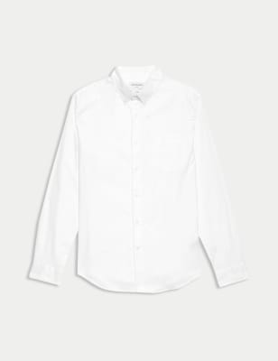 

Mens Autograph Slim Fit Cotton Rich Oxford Shirt - White, White