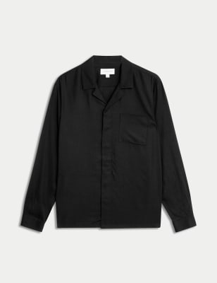 

Mens Autograph Revere Collar Shirt - Black, Black