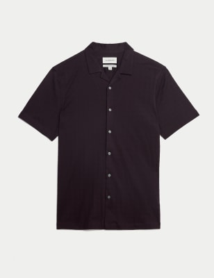 

Mens Autograph Pure Cotton Cuban Collar Shirt - Raisin, Raisin