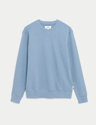 

Mens M&S Collection Pure Cotton Crew Neck Sweatshirt - Light Airforce, Light Airforce