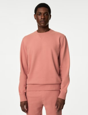 

Mens M&S Collection Pure Cotton Crew Neck Sweatshirt - Terracotta, Terracotta