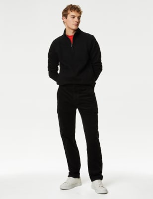 

Mens M&S Collection Pure Cotton Half Zip Sweatshirt - Black, Black