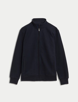 

Mens M&S Collection Pure Cotton Zip Up Sweatshirt - Dark Navy, Dark Navy