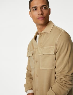 

Mens M&S Collection Pure Cotton Overshirt - Sand, Sand