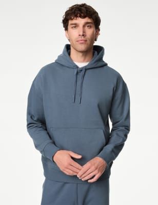 

M&S Collection Sudadera con capucha maxi de algodónMens - Air Force Blue, Air Force Blue