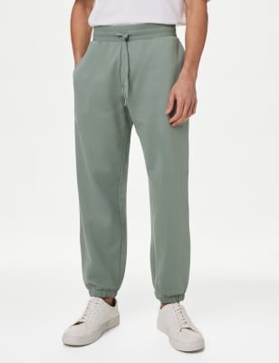 

Mens M&S Collection Cotton Rich Oversized Joggers - Sage Green, Sage Green