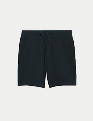 

Mens M&S Collection Pure Cotton Drawstring Jersey Shorts, Dark Navy