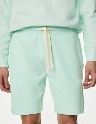 

Mens M&S Collection Pure Cotton Drawstring Jersey Shorts - Mint/Ice, Mint/Ice