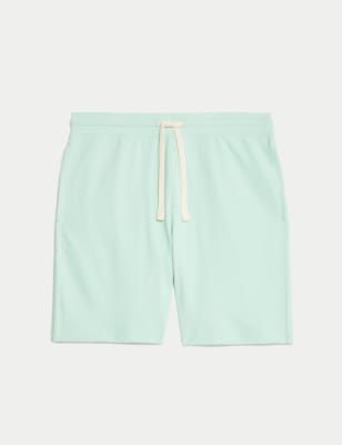 

Mens M&S Collection Pure Cotton Drawstring Jersey Shorts - Mint/Ice, Mint/Ice