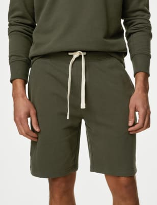 

Mens M&S Collection Jersey-Shorts aus reiner Baumwolle mit Kordelzug - Medium Khaki, Medium Khaki