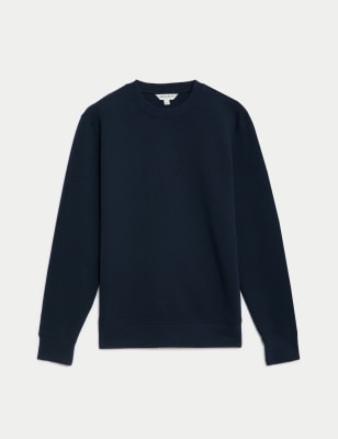 

Mens Autograph Cotton Rich Crew Neck Sweatshirt - Dark Navy, Dark Navy