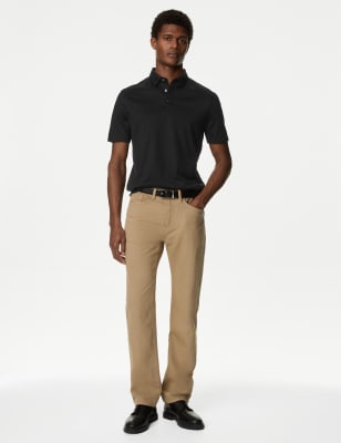 

Autograph Polo 100% algodón Supima® abotonadoMens - Black, Black