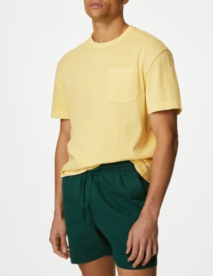 

Mens M&S Collection Pure Cotton Crew Neck T-Shirt - Citrus, Citrus