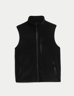 

Mens Goodmove Funnel Neck Fleece Gilet - Black, Black