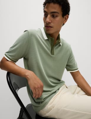 

Mens M&S Collection Soft Polo Shirt, Hunter Green