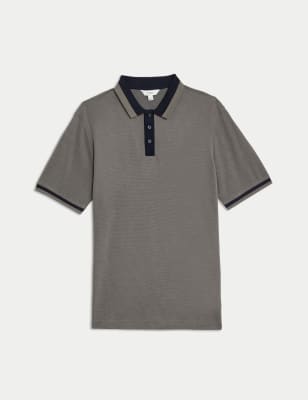 

Mens M&S Collection Modal Rich Polo Shirt - Mole Mix, Mole Mix