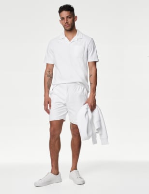 

Mens Autograph Pure Cotton Textured Shorts - White, White