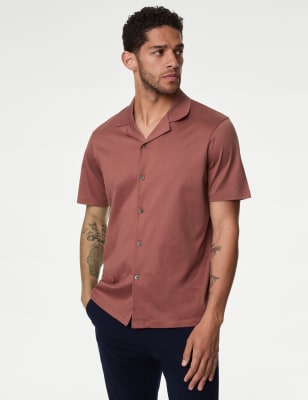 

Mens Autograph Pure Cotton Revere Polo Shirt - Spice, Spice