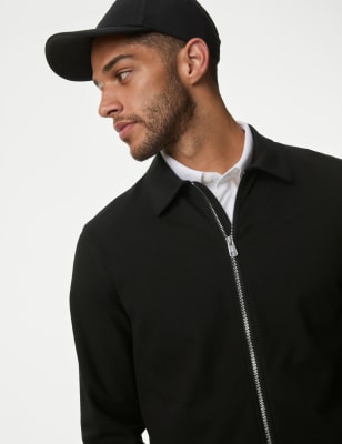 

Mens Autograph Cotton Rich Overshirt - Black, Black