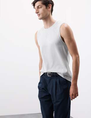 

Mens Autograph Pure Supima® Cotton Crew Neck Tank Top, Dove
