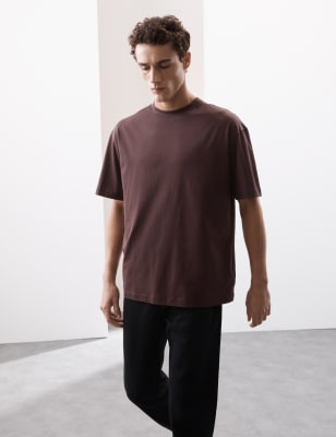 

Mens Autograph nPure Supima Cotton Oversized T-Shirt - Raisin, Raisin