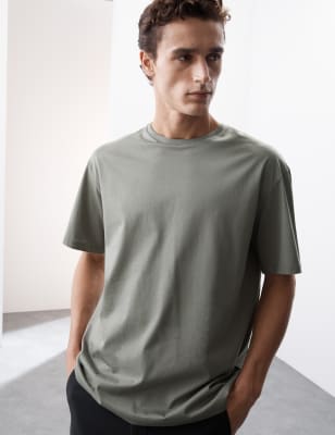 

Mens Autograph Extra großes T-Shirt aus reiner Supima-Baumwolle - Sage Green, Sage Green