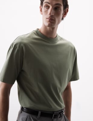 

Mens Autograph nPure Supima Cotton Oversized T-Shirt - Smokey Green, Smokey Green