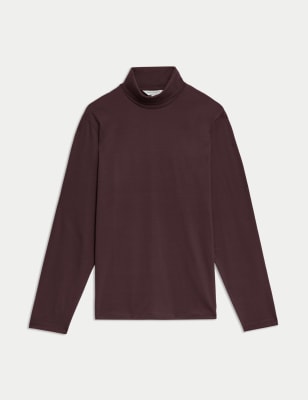 

Mens Autograph Pure Supima® Cotton Long Sleeve T-Shirt - Raisin, Raisin