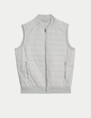 

Mens Autograph Gesteppte Weste mit Stormwear™ und hohem Baumwollanteil - Grey Marl, Grey Marl