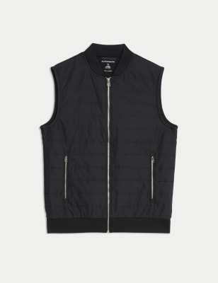 

Mens Autograph Cotton Rich Zip Up Quilted Gilet with Stormwear™ - Black, Black