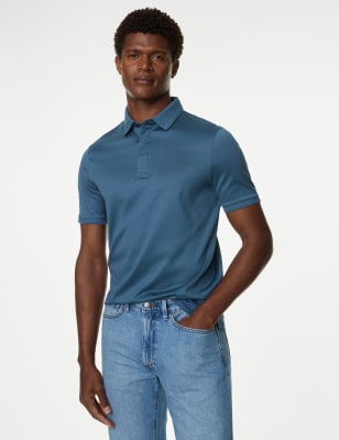 

Mens Autograph Pure Supima® Cotton Polo Shirt - Air Force Blue, Air Force Blue