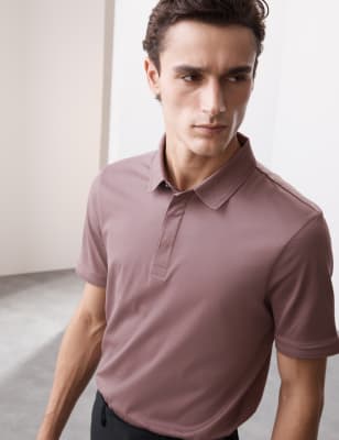 

Mens Autograph Pure Supima® Cotton Polo Shirt - Mauve, Mauve