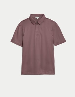 

Mens Autograph Pure Supima® Cotton Polo Shirt - Mauve, Mauve