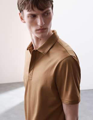 

Mens Autograph Pure Supima® Cotton Polo Shirt, Light Bronze