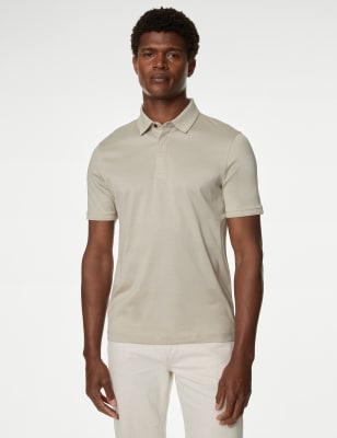 

Mens Autograph Pure Supima® Cotton Polo Shirt - Stone, Stone