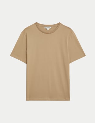 

Autograph Camiseta de algodón 100 % Supima® con cuello redondoMens - Fawn, Fawn