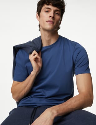 

Mens Autograph Rundhals-T-Shirt aus reiner Suprima®-Baumwolle - Denim, Denim