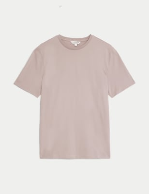 

Mens Autograph Rundhals-T-Shirt aus reiner Suprima®-Baumwolle - Hessian, Hessian