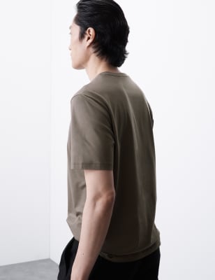 

Mens Autograph Pure Supima® Cotton Crew Neck T-shirt, Medium Brown