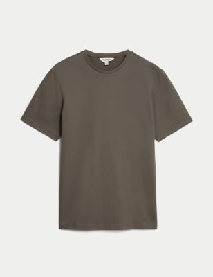 

Mens Autograph Pure Supima® Cotton Crew Neck T-shirt - Medium Brown, Medium Brown