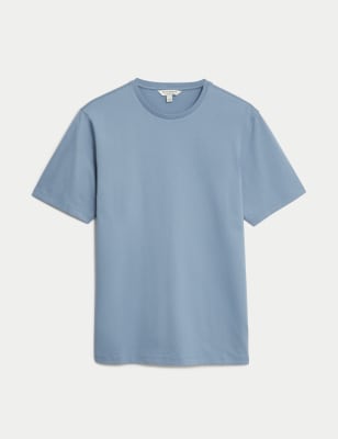 

Mens Autograph Pure Supima® Cotton Crew Neck T-shirt - Smokey Blue, Smokey Blue