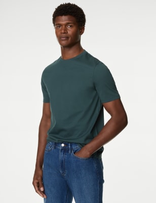 

Mens Autograph Pure Supima® Cotton Crew Neck T-shirt - Petrol Green, Petrol Green