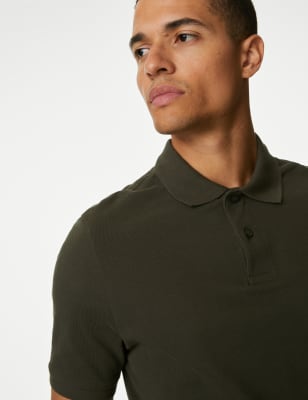 

M&S Collection Polo de piqué 100% algodónMens - Medium Khaki, Medium Khaki