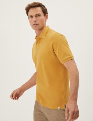 

Marks & Spencer Pure Cotton Pique Polo Shirt (MALE, DARK YELLOW, L-REG)